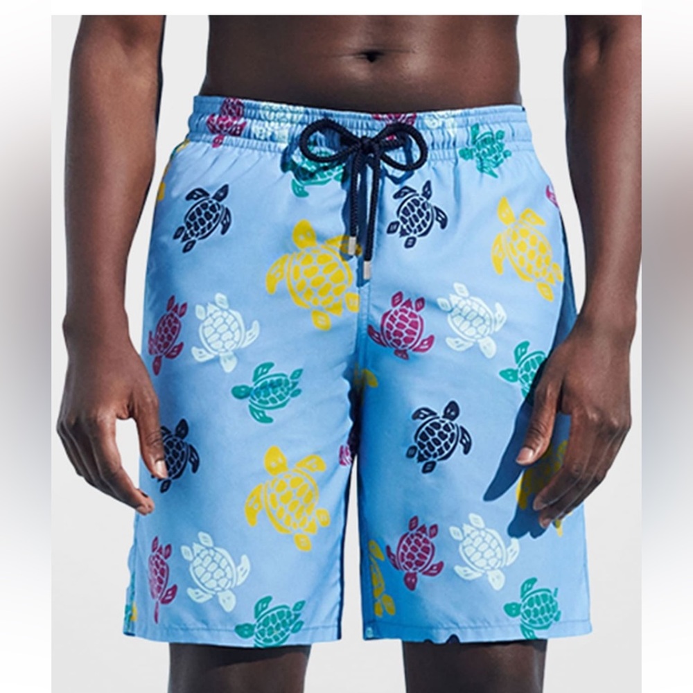 Men's Ronde Des Tortures Multicolor Patterned Swim Trunks Sz Large